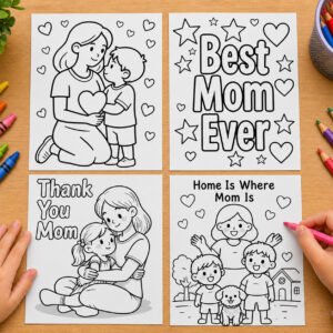 Happy Mothers Day Coloring Pages